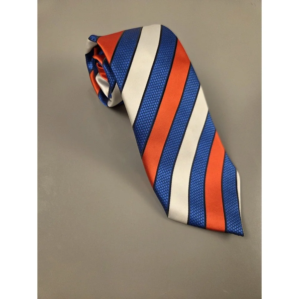 Barry‎ Wang Red White Blue Silk Tie